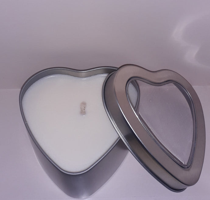 Temptation Large Heart Tin Candle