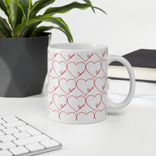 Load image into Gallery viewer, White Heart Print Mug