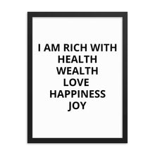 Load image into Gallery viewer, Affirmation Framed poster