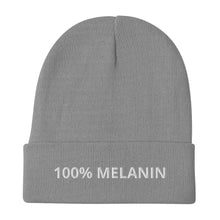 Load image into Gallery viewer, 100% Melanin Embroidered Beanie