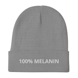 100% Melanin Embroidered Beanie