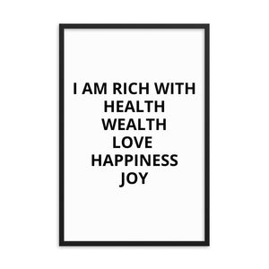 Affirmation Framed poster